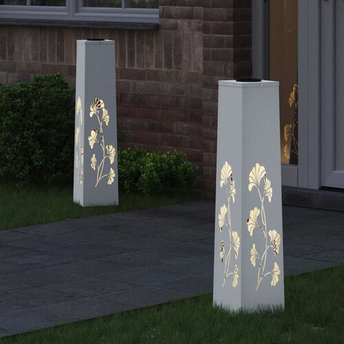  Solarna LED svjetlost za stazu 2 pcs Bijelo Slike