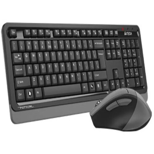 A4Tech Bezicna tastatura US-LAYOUT + bezicni mis USB, Grey FG1035 Cene