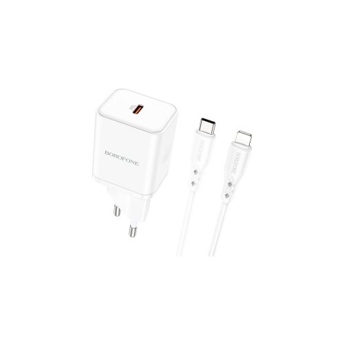  USB punjač sa kablom 1m Type-C to iPhone/lightning BOROFONE BN6 PD20W Type-C set white Slike