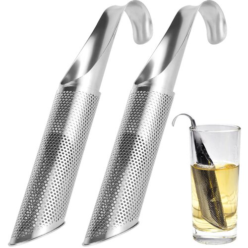 INF Cedilo za čaj Long Pipe Tea user, 2 paketa Silver, (21278094) Slike