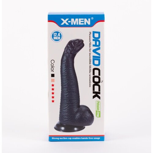 Love x-men david's 12.4inch cock black XMEN000255 Slike