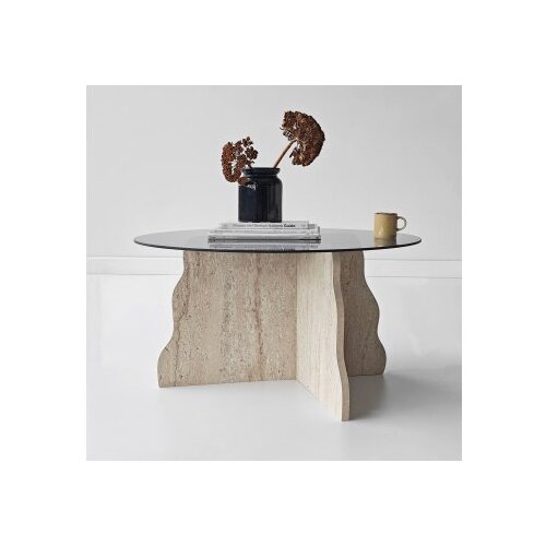 Hanah home sto za dnevnu sobu butterfly travertine fume Slike