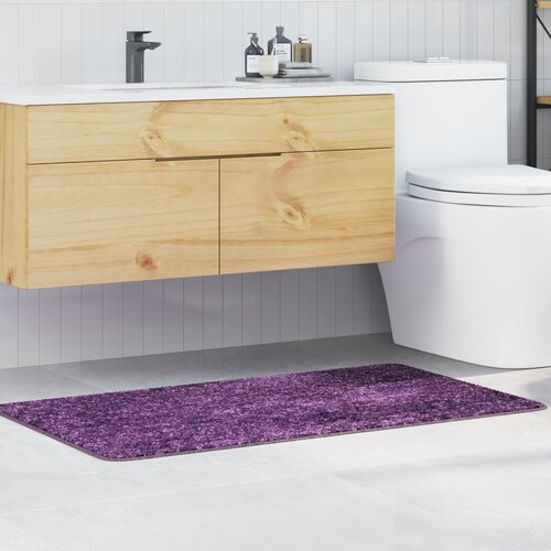 vidaXL Vijolična Mikrovlakna 70 x 120 cm Nedrseča Kopalniška preproga Cene