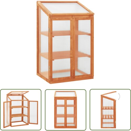  The Living Store Rastlinjak 60x45x100 cm borovina - Rastlinjak, (21745024) Cene