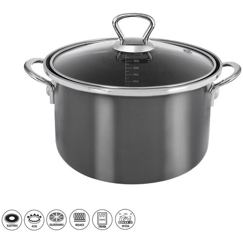 Orion Emajliran lonac s poklopcem 5 l Metalic &amp;ndash; Slike