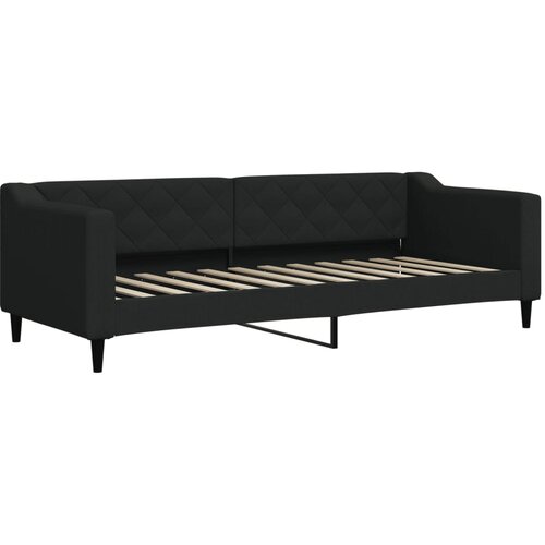  Dnevni krevet crni 80 x 200 cm od tkanine Slike