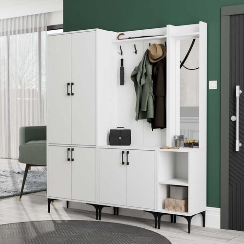 Hanah home čiviluk set 5030-5000-5040 white hall stand Slike