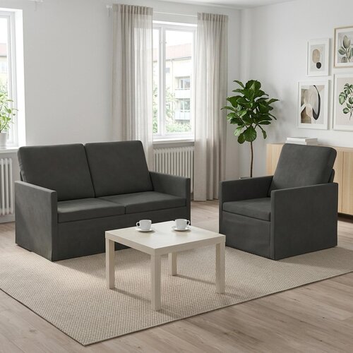  Set sofe 2 pcs Tamnosiva Kordura tekstil Slike
