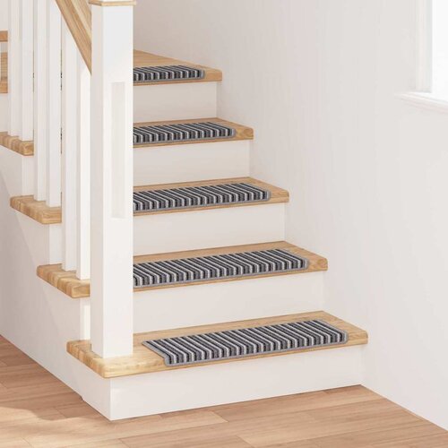 VidaXL Samolepilni stopni&amp;scaron;čni tepihi 15 pcs Siva 65 x 21 x 4 cm Slike