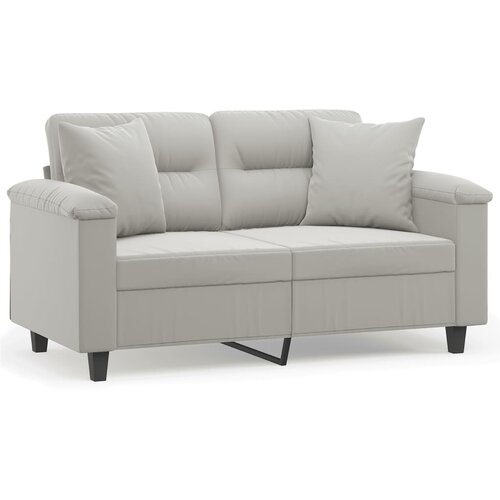 Maison Chic kavč - Sofa - Kanape dvosed z blazinami sv. siv 120 cm tkanina iz mikrovlaken, (21727564) Cene