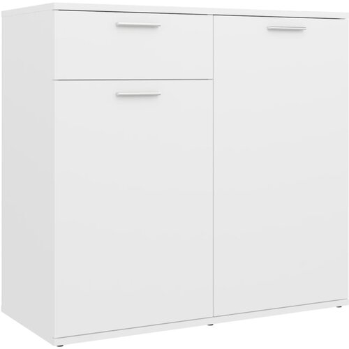 Maison Chic Komoda - Predalnik bela 80x36x75 cm iverna plo&amp;scaron;ča, (21716132) Slike
