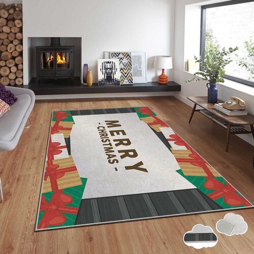 Conceptum Hypnose tepih s novogodišnjim motivima Asr-Crpt-60, Pravougaoni, 120 x 180 cm, Šareni Cene