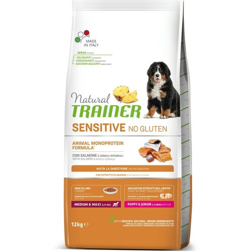 Trainer natural sensitive no gluten hrana za pse puppy - losos - medium/maxi puppy 3kg Cene