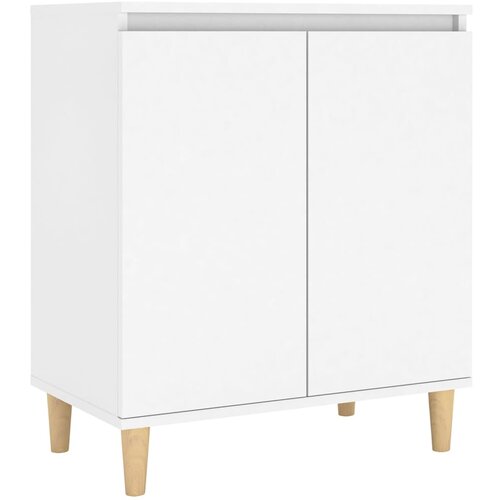 Maison Chic Komoda - Predalnik z lesenimi nogami bela 60x35x70 cm iverna plošča, (21719253) Cene