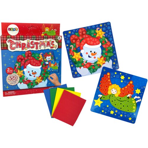 KIT DIY Coloured Mosaic Christmas Glue-On Snowman Angel Cijene