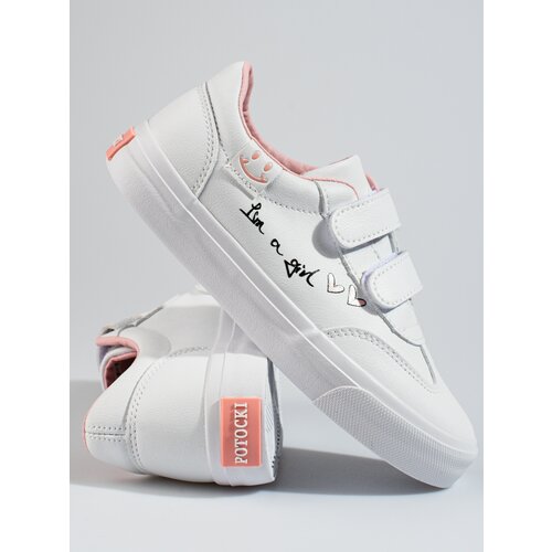 W. POTOCKI Velcro sports shoes for girls Potocki white Slike