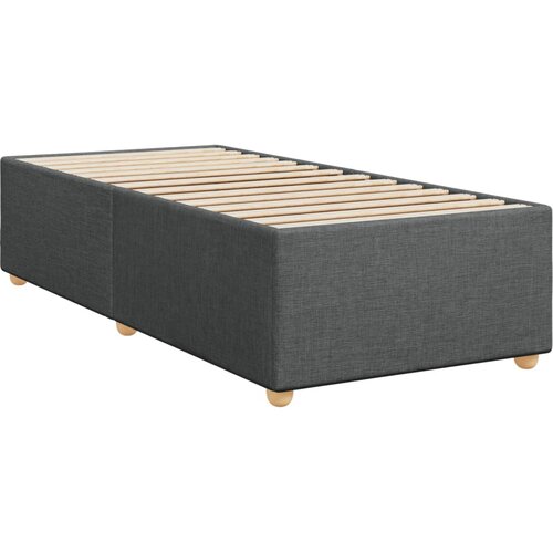  Krevet s oprugama i madracem tamnosivi 90x200 cm od tkanine Slike