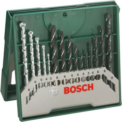 Bosch set alata 15-DELNI mini x-line drvo/metal/beton Slike
