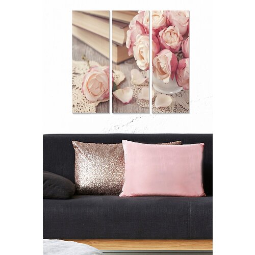 Wallity MDF1365922 multicolor decorative mdf painting (3 pieces) Cene