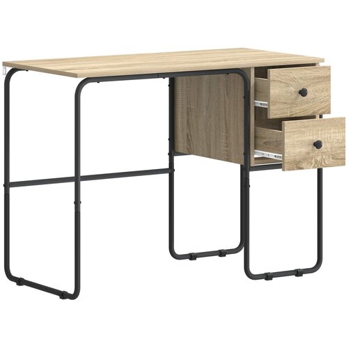  Stol s pohranom Hrast sonoma 100 x 50 x 75 cm Slike
