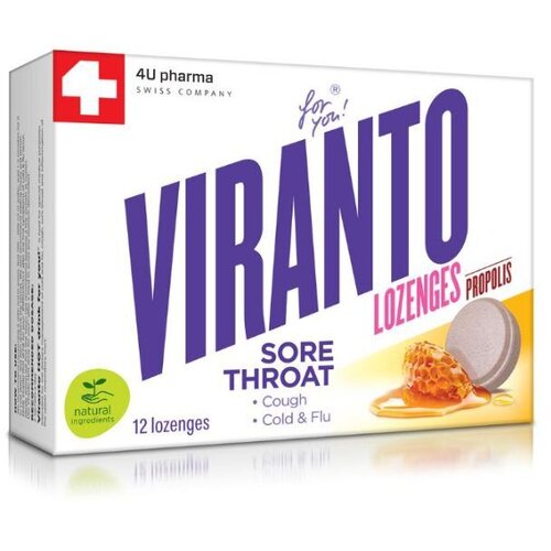 4U Pharma Viranto Lozenge protiv prehlade, 12 komada Cene