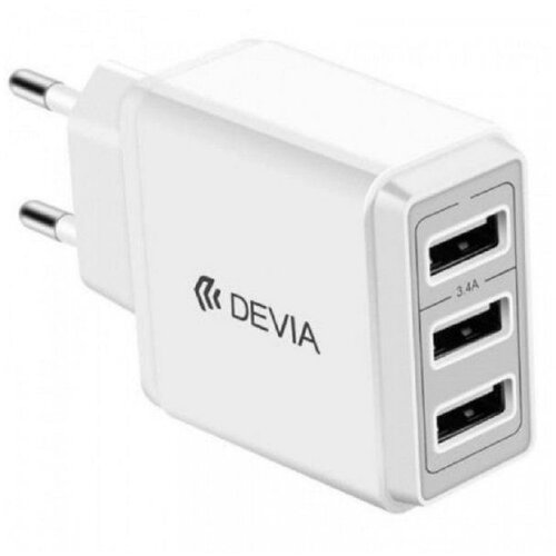 DEVIA Adapter smart 3 USB/ bela Cene