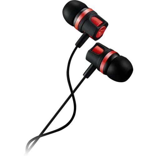 Canyon Stereo earphones with microphone, 1.2M, red - CNE-CEP3R