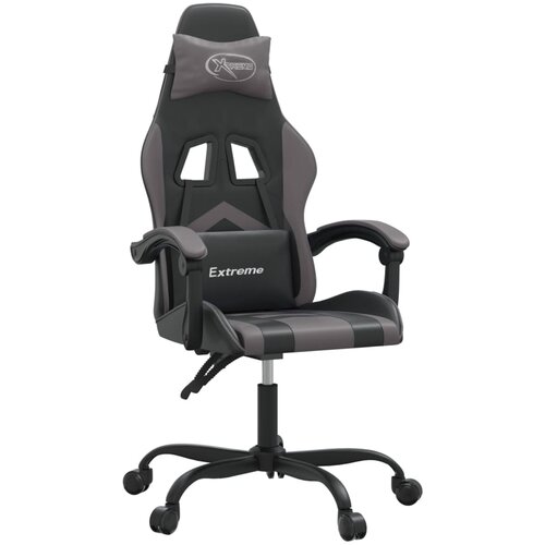vidaXL Gaming stol črno in siva umetno usnje, (21377189) Cene
