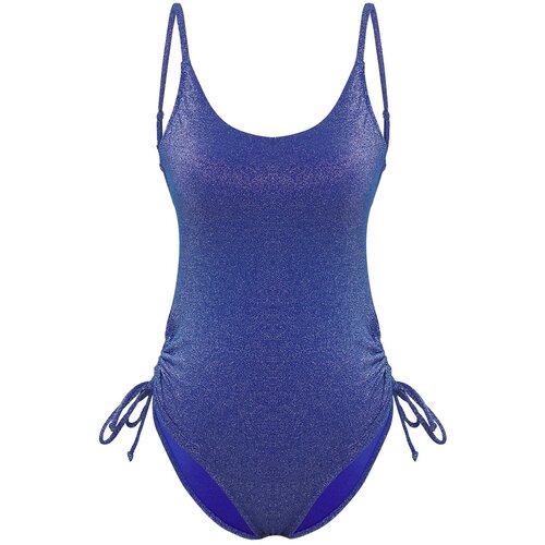 Trendyol Saks*001 Plain Round Tunnel Strap Swimsuit Slike