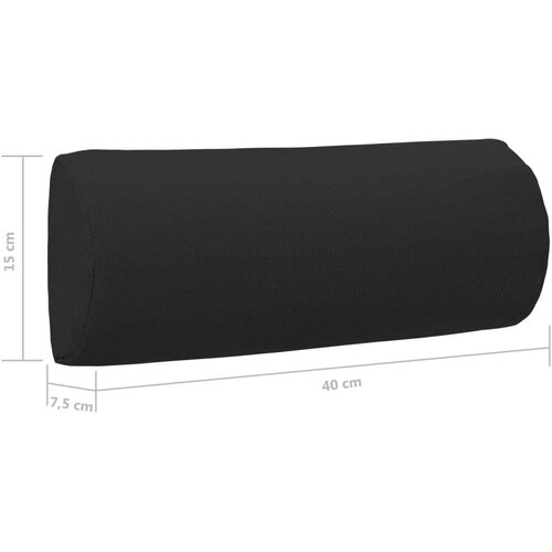 VidaXL Naslon za glavu za ležaljku crni 40 x 7 5 x 15 cm od tekstilena Slike