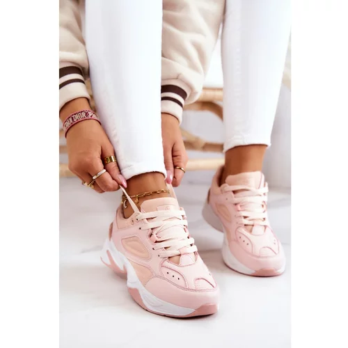 Kesi Women's sports shoes tied with pink Hassie