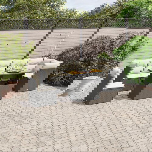 vidaXL 7-dijelni set vrtnih sofa od poliratana s jastucima crni Cijene