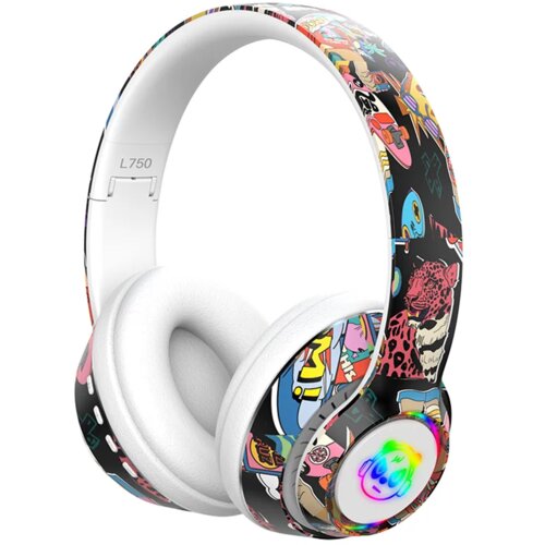  Slu&scaron;alice bluetooth L750 HiFi RGB stickerbomb design, white Cijene