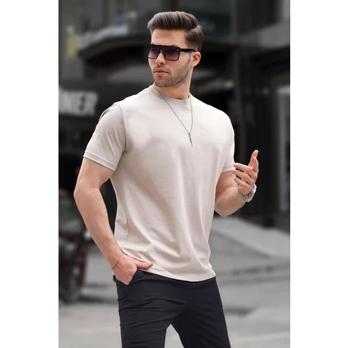 Madmext Stone Color Regular Fit Basic Men's T-Shirt 6131