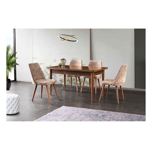 Hanah home Mira trpezarijski sto 130x75x80cm Orah Slike