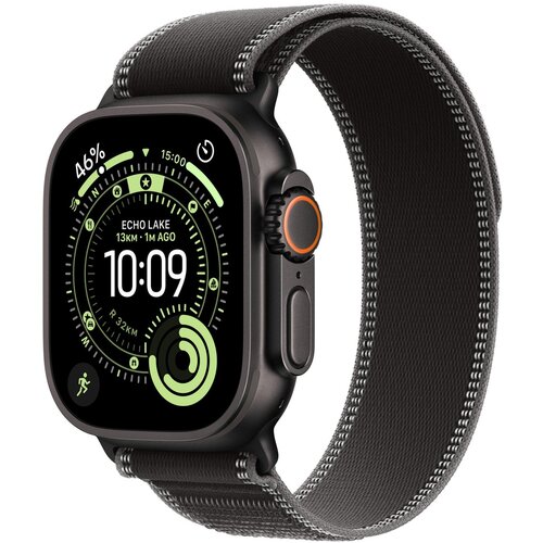 Apple watch ultra 3 GPS + Cellular 49mm Black titanium case with black/charcoal trail loop - m/l, (5000011497) Slike