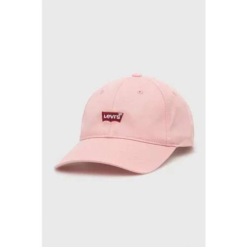 Levi's Kapa sa šiltom boja: ružičasta, glatka