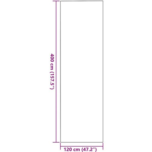  Otirač Bež i crna 120 x 400 cm 100% poliamid Slike