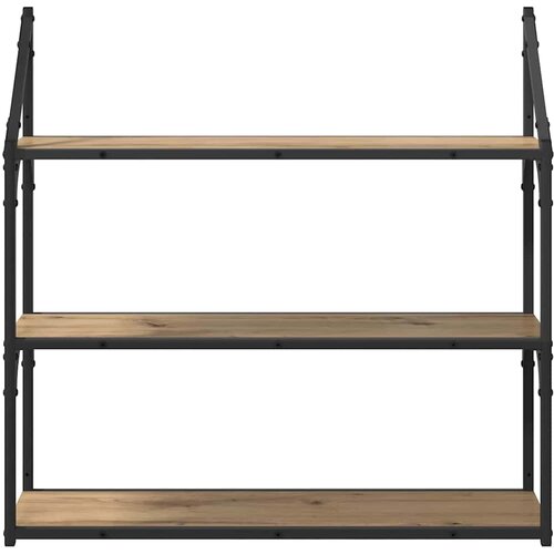  Polica na zidu s policom Umjetnički hrast 80 x 21 x 78,5 cm Slike