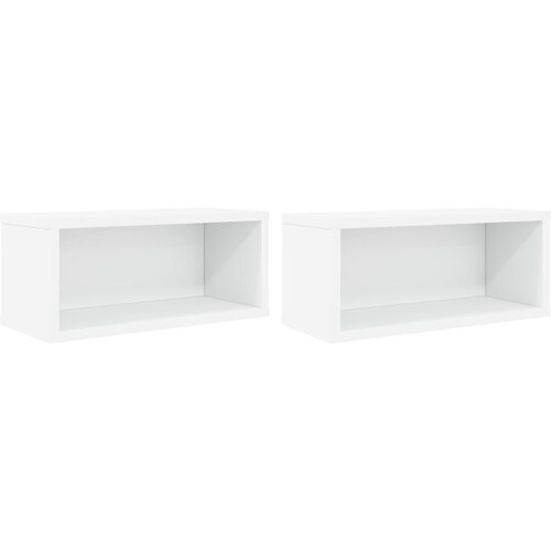  Stalak za CD-ove 2 kom. Bijela 40 x 17 x 17 cm Slike