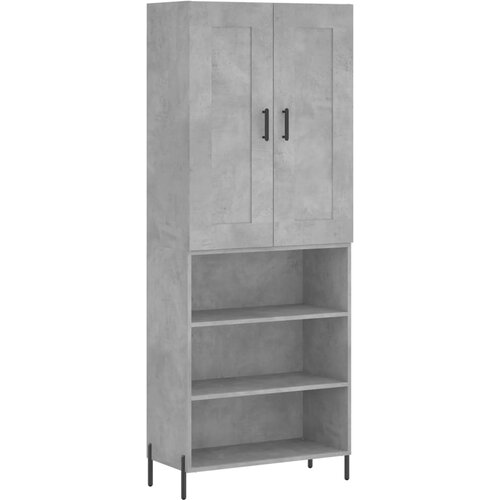 Maison Chic Visoka Komoda - Predalnik betonsko siva 69,5x34x180 cm inženirski les, (21722540) Slike