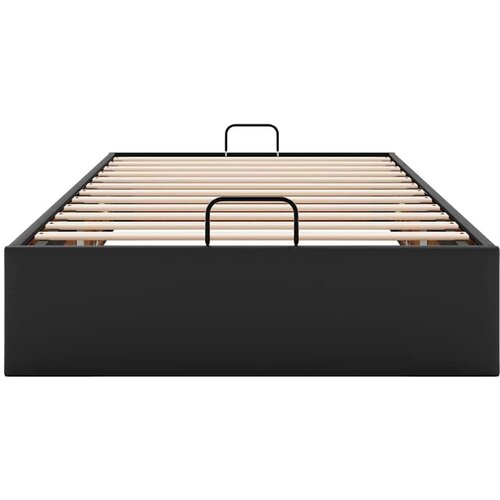 VidaXL Otomanski okvir kreveta bez madraca crni 90x190 cm umjetne kože Slike