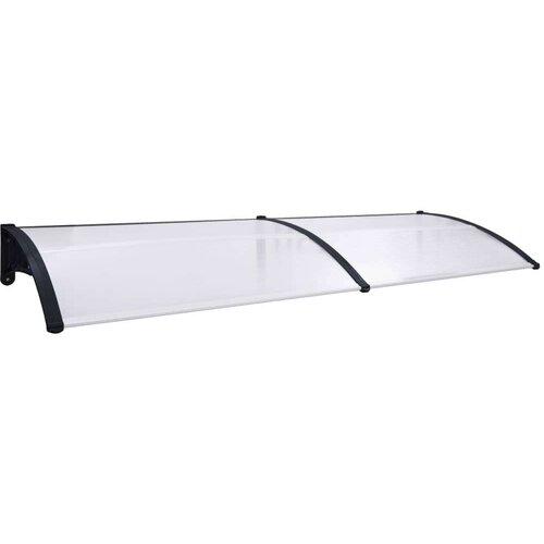  Nadstre&amp;scaron;nica za vrata crna i prozirna 240 x 80 cm PC Slike