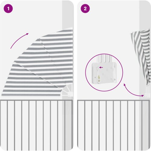 VidaXL Zaslon za privatnost na balkonu Antracit i bijela 140 x 140 cm Slike