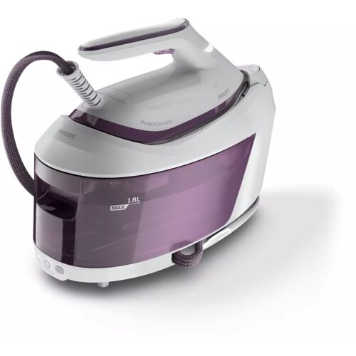 Philips 6000 series PSG6020/30 postaja za likanje na pari 2400 W 1,8 L SteamGlide Plus podnica likalnika Vijolična, Bela Cene