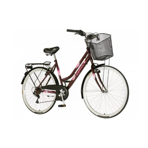 Explorer elite lady bicikla bordo roza Slike