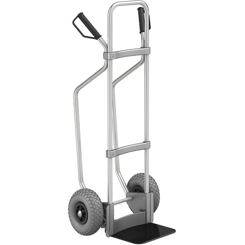 eurokraft pro aluminijast voziček za prevoz vreč, z drsnimi sanmi, nakladalna površina šxg 280 x 250 mm, črne barve, pu-kolesa Cene
