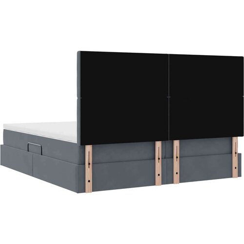  Krevet s od storage s madracem Tamno siva 180 x 200 cm Bar&amp;scaron;un - Tamno siva 180 x 200 cm Gumbi Slike