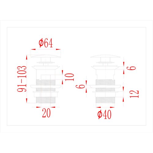 Potisni odvod sa za&amp;scaron;titom od prelijevanja 6,4x6,4x9,1 cm Slike