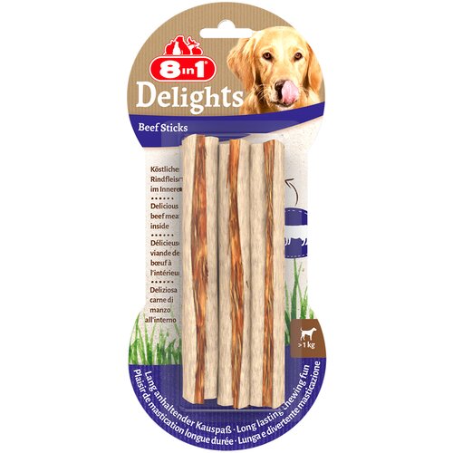 8in1 Delights &amp;scaron;tapići s govedinom 6 x 75 g (18 komada) Slike